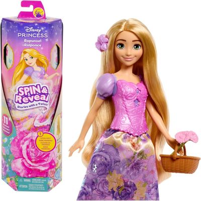 Boneca Rapunzel Princesa Spin E Reveal Mattel - HTV86