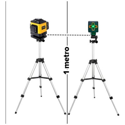 Kit Nível Laser Profissional 3d 12/2 Linhas + Tripé