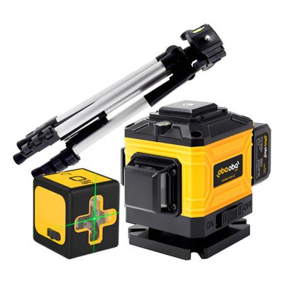 Kit Nível Laser Profissional 3d 12/2 Linhas + Tripé