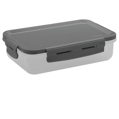 Pote Click Retangular 870ml OU Cinza