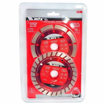 Jogo De Discos Diamantados Segmentados 115x22,2mm 2 Peças - 7316155 - Mtx