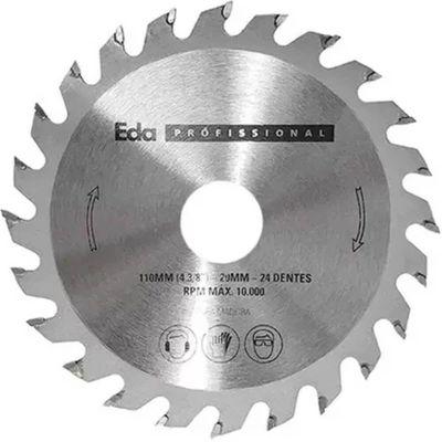 Serra Circular Com Widia 110x2,2mm 24 Dentes - 6pg - Eda