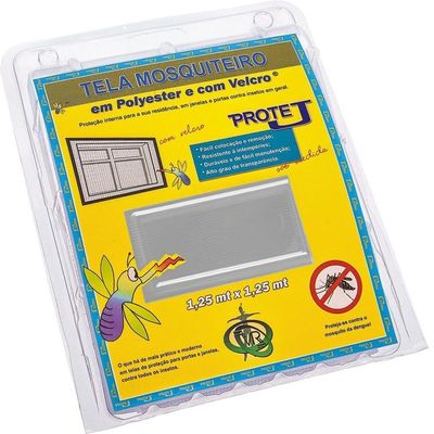 Tela Mosquiteiro Cinza Com Velcro 1,25 X 1,25 Metros - 401-prot.p - Victoria Reggia