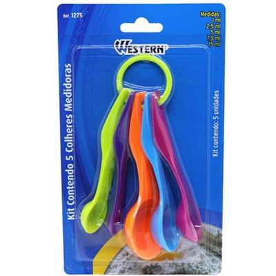 Colher Medidora Colorida Com 5 Peças - 1275 - Western