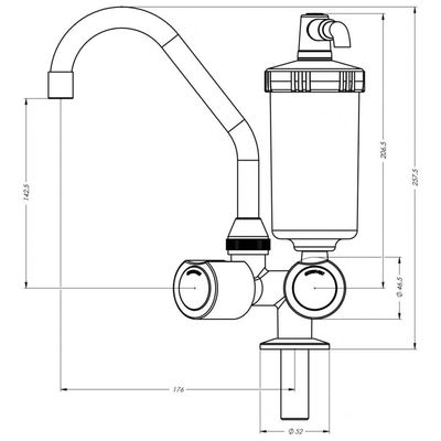 Torneira Com Filtro Para Cozinha Abs Mônaco 1-4 De Volta C40 Cromada De Parede - Vtf210cwb - Esteves