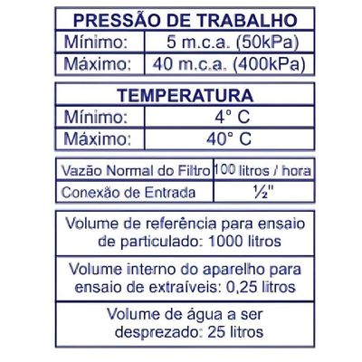 Elemento Filtrante Clean Branca - Vtf104cwg - Esteves