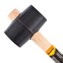 Martelo De Borracha Preto Com Cabo De Madeira 680g - 1115555 - Sparta