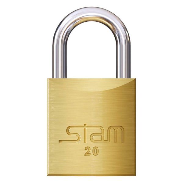 Cadeado 20mm De Latão Maciço - 308 - Stam Fechadura 20mm De Latão Maciço - 308 - Stam