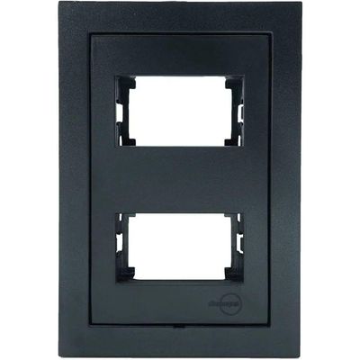 Placa 4x2 2 Modelos Com Suporte Preto Fosco - Ekp-30000-38 - Dicompel