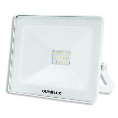 Projetor Slim Superled Branco 10 Watts Bivolt 6500k - 03260 - Ourolux