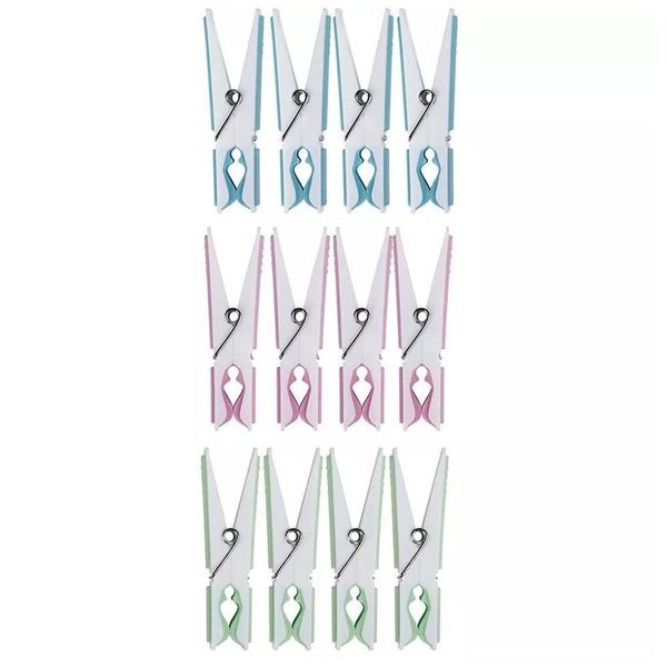 Prendedor De Plástico Fashion 12 Peças - 6063 - Mor Prendedor Plastico Fashion 12pc Mor 6063 Met.mor