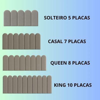 Cabeceira Nuvem Suede King Size Com 10 Placas Macias De 60cm Terracota