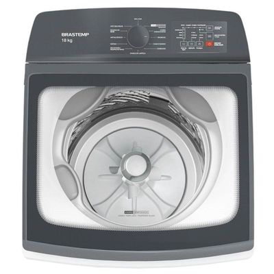 Máquina De Lavar 18kg Cesto Inox Painel Digital Brastemp Branco 110V
