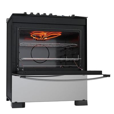 Fogão 5 Bocas Dako Diplomata Glass Grill Style Timer Bivolt