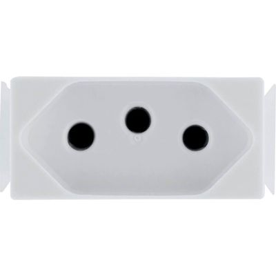 Módulo De Tomada 2p+t De 10 Ampères E 250 Volts Aria Branco - 57217030 - Tramontina