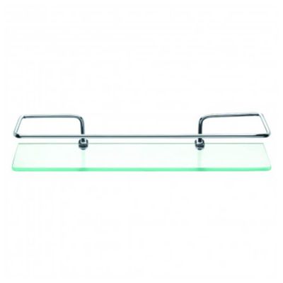 Prateleira De Vidro Com Haste De Metal 6mm 40x10cm - Pr3033-1 - Pincéis Atlas