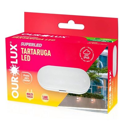 Luminária Tartaruga Led Oval 12 Watts Bivolt 2700k - 05803 - Ourolux