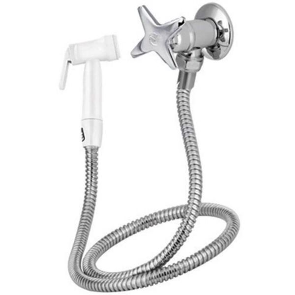 Ducha Higiênica Cromada Com Gatilho De Plástico 1-4 De Volta - Vab023cwb - Esteves