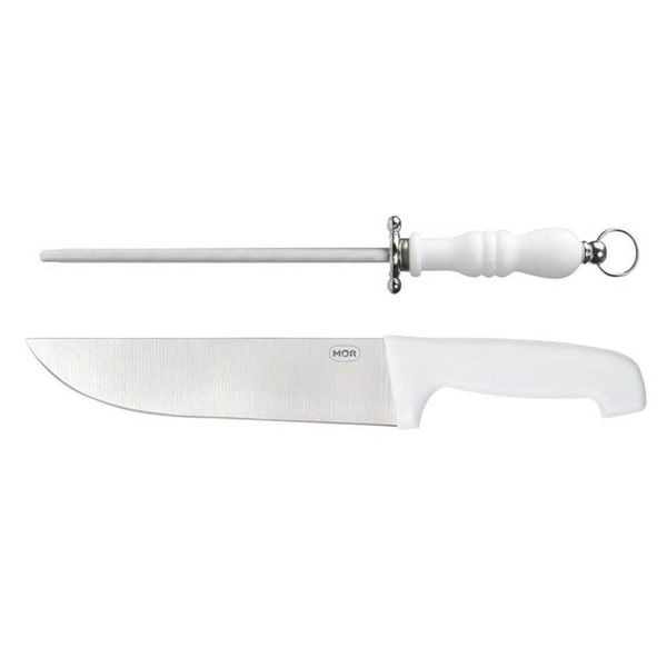Conjunto Do Assador 2 Peças Faca E Chaira - 3345 - Mor Kit Faca E Chaira Mor 003345