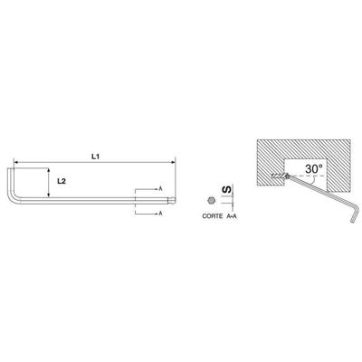 Chave Hexagonal Curta 5mm - St84311l - Sata Chave Hexagonal Curta 5mm Sata St84311l