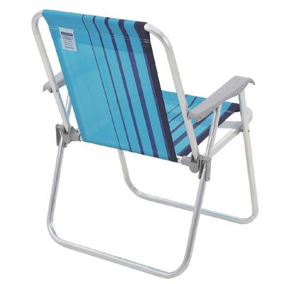 Cadeira De Praia Samoa Alta Em Alumínio Com Assento Azul - 92900002 - Tramontina