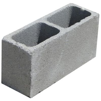 Bloco De Concreto Vedação 19x19x39cm Com Fundo - Vb Blocos Bloco Concreto Vedacao 19x19x39cm