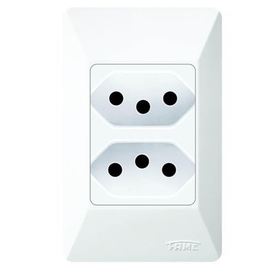 2 Tomadas 20a 250 Volts Externo - 1408 - Fame 2 Tomadas 20a-250v Externo - 1408 - Fame