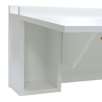Escrivaninha De Parede Dobrável Com Nicho - Smart Branco
