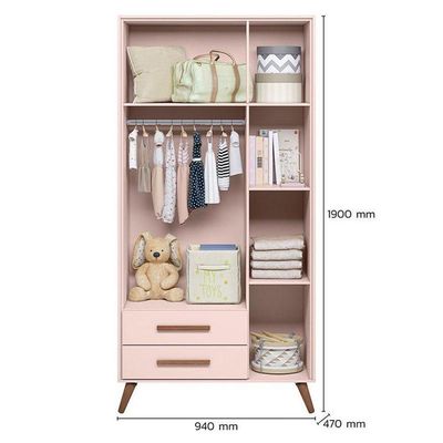 Quarto De Bebê Q Encanto Retrô Rosa Com Colchão Tend Tudo - Qmovi