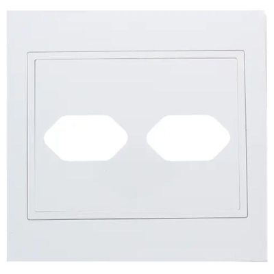 Placa 2 Tomadas 4x4 Com Suporte - Rvb-1300-58 - Ravenna