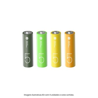 Pilha Alcalina AA Xiaomi Com 4 Unidades Colorido