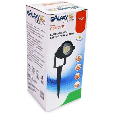 Luminária Led Espeto Para Jardim Verde Ip65 Bivolt 7 Watts - 1765 - Galaxy Led