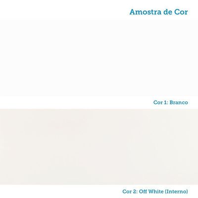 Guarda-roupa 171cm 3 Portas Com Espelho França Santos Andirá Branco