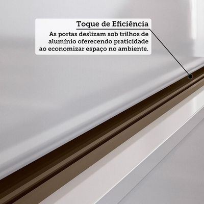 Guarda-roupa 171cm 3 Portas Com Espelho França Santos Andirá Branco