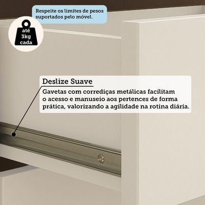 Guarda-roupa 171cm 3 Portas Com Espelho França Santos Andirá Branco