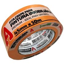Fita Crepe Laranja 50m 45mm Para Pintura Imobiliária - 00400100244 - Adere