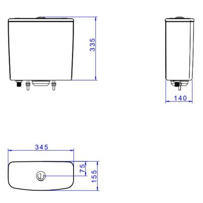 Caixa Acoplada Com Acionamento Dual Flush E Tampa Com Trava Branco - Cd.05f.17 - Deca