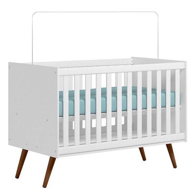 Berço Americano Q Encanto 3820 Retrô Branco Acetinado Com Colchão Tend Tudo – Qmovi