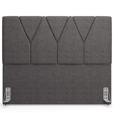 Cabeceira Cama Box Casal 140 cm Aurora W01 Linho Cinza Escuro - Lyam Decor