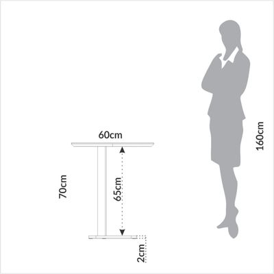 Mesa Lateral em MDF 60 cm Freijó TB604 JJ Dalla Costa