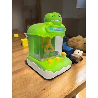 Mini Máquina De Bola Pega Premio Jogo Com Garra Divertido Dino Verde