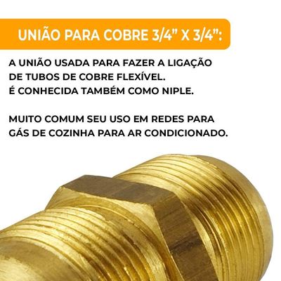 União Para Tubo Cobre 3-4 X 3-4 10 Unidades