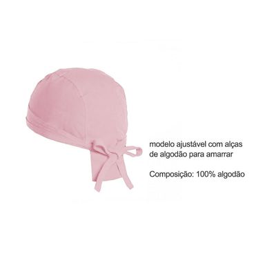 Avental Cintura e Bandana Rosa Cafeteria Confeitaria Salao