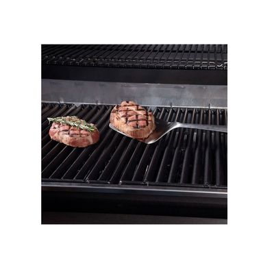 Espatula Garfo e Faca Cabo Longo Kit Churrasco Inox 3un