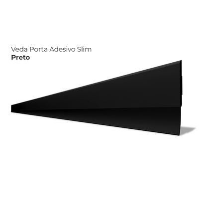 Veda Porta Slim Protetor De Frestas Silicone Adesivo 3M Comfort Door Preto 80cm