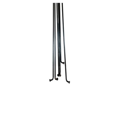 36 RAIO FINO INOX PRETO 2MM X 290MM NIPLE LATÃO ARO 29