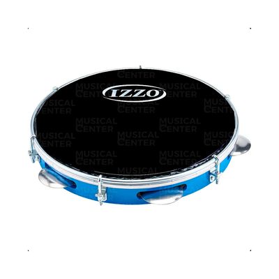 Pandeiro Izzo de 10 Polegadas em ABS Azul C/ Pele Preta - AC3128
