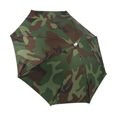 Chapéu Guarda-Chuva Sombrinha Camuflado Protetor Camping Passeio Sol Chuva