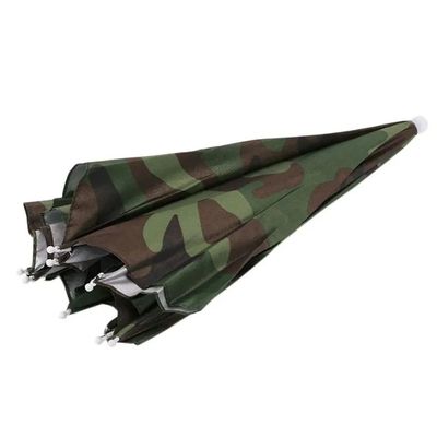 Chapéu Guarda-Chuva Sombrinha Camuflado Protetor Camping Passeio Sol Chuva