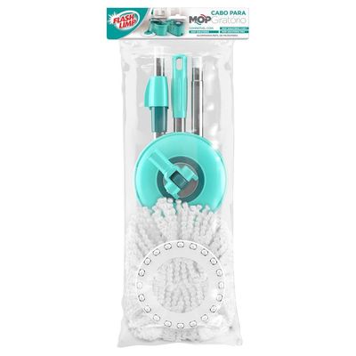 Conjunto de Cabo e Refil para MOP Giratório FlashLimp  2 Peças